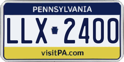 PA license plate LLX2400
