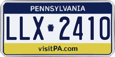 PA license plate LLX2410