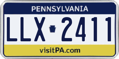 PA license plate LLX2411