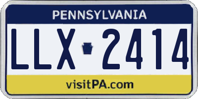 PA license plate LLX2414