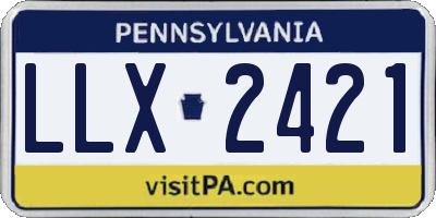 PA license plate LLX2421