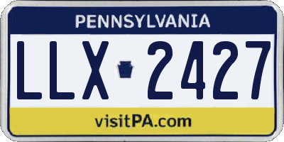 PA license plate LLX2427