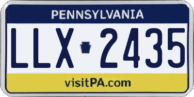 PA license plate LLX2435
