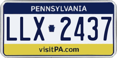 PA license plate LLX2437