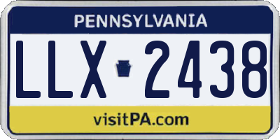 PA license plate LLX2438