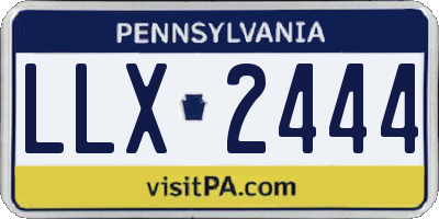 PA license plate LLX2444