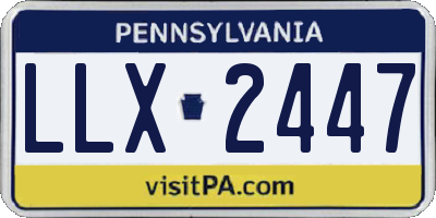 PA license plate LLX2447