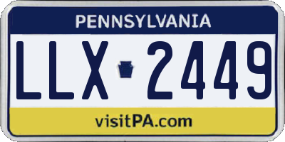 PA license plate LLX2449