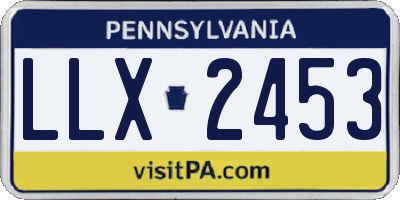 PA license plate LLX2453