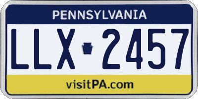 PA license plate LLX2457