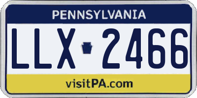 PA license plate LLX2466