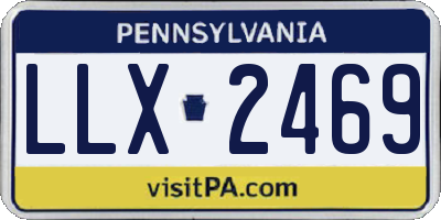 PA license plate LLX2469