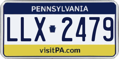 PA license plate LLX2479