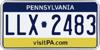 PA license plate LLX2483