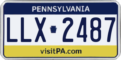 PA license plate LLX2487