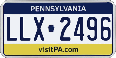 PA license plate LLX2496