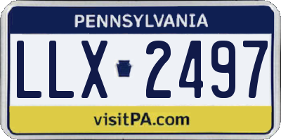 PA license plate LLX2497