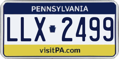 PA license plate LLX2499