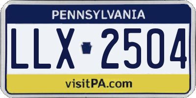 PA license plate LLX2504