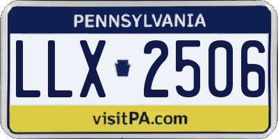 PA license plate LLX2506