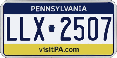 PA license plate LLX2507