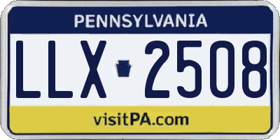 PA license plate LLX2508