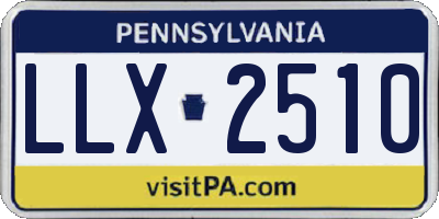 PA license plate LLX2510