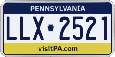 PA license plate LLX2521