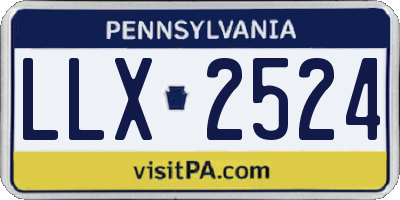 PA license plate LLX2524