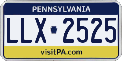 PA license plate LLX2525