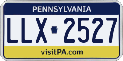 PA license plate LLX2527