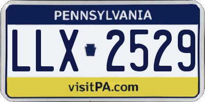 PA license plate LLX2529