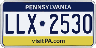 PA license plate LLX2530