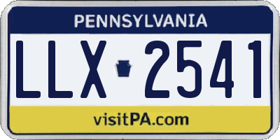 PA license plate LLX2541