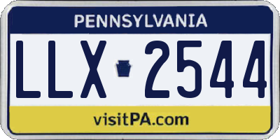 PA license plate LLX2544