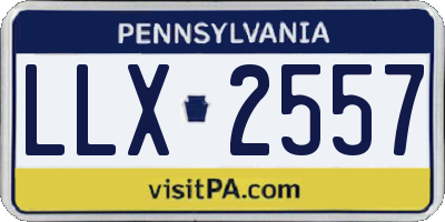 PA license plate LLX2557