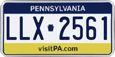 PA license plate LLX2561