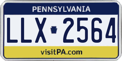 PA license plate LLX2564
