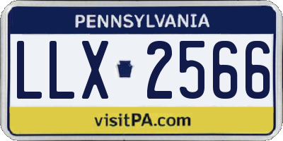 PA license plate LLX2566