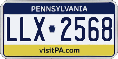 PA license plate LLX2568