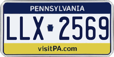 PA license plate LLX2569