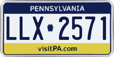 PA license plate LLX2571