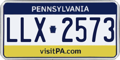 PA license plate LLX2573
