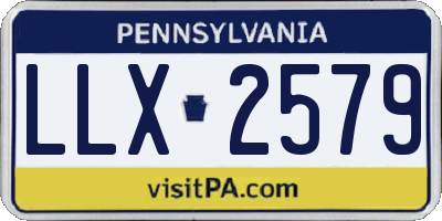 PA license plate LLX2579