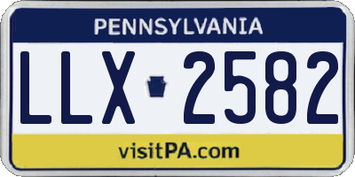 PA license plate LLX2582