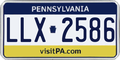 PA license plate LLX2586