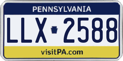 PA license plate LLX2588