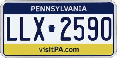 PA license plate LLX2590