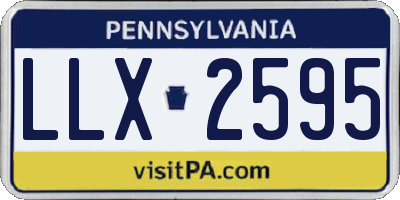 PA license plate LLX2595