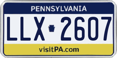 PA license plate LLX2607